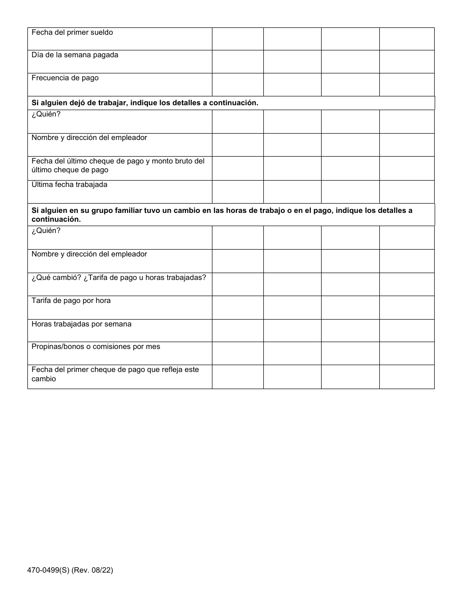 Formulario 470-0499(S) Informe De Cambio De Diez Dias Para Fip - Iowa (Spanish), Page 3