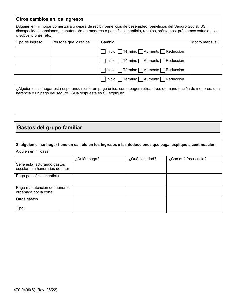 Formulario 470-0499(S) Informe De Cambio De Diez Dias Para Fip - Iowa (Spanish), Page 4