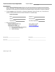 Florida Youth Foundation Youth Investment Award Application - Florida, Page 3