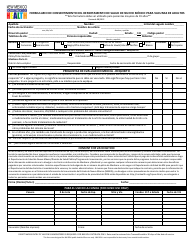 Formulario De Consentimiento Del Departamento De Salud De Nuevo Mexico Para Vacunas De Adultos - New Mexico (Spanish)