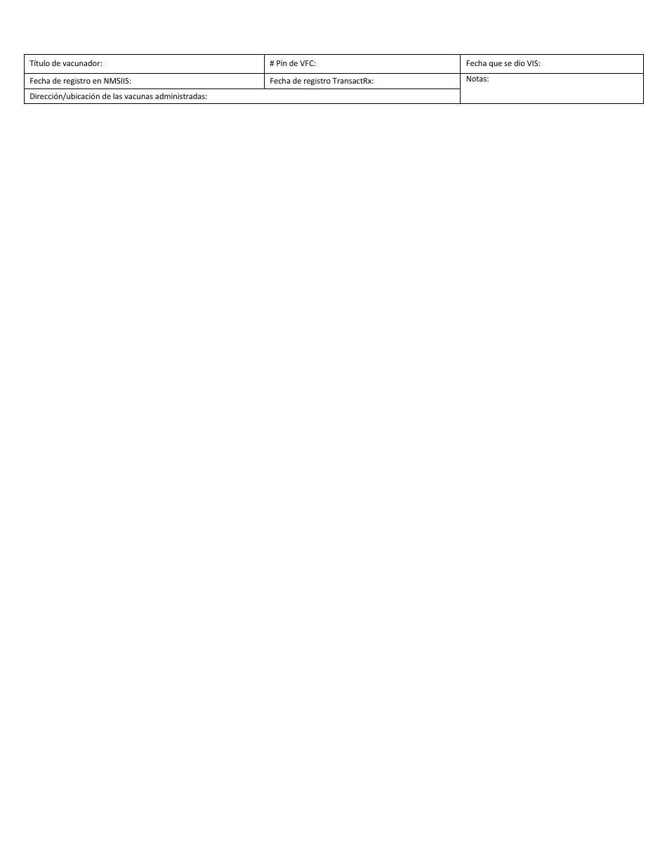 Formulario De Consentimiento Del Departamento De Salud De Nuevo Mexico Para Vacunas De Adultos - New Mexico (Spanish), Page 2