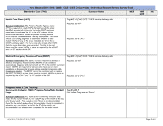 New Mexico Doh/Dhi/Qmb: Ccs/Cies Delivery Site - Individual Record Review Survey Tool - New Mexico, Page 2
