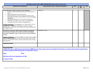 New Mexico Doh/Dhi/Qmb: Residential Observation Survey Tool - New Mexico, Page 3