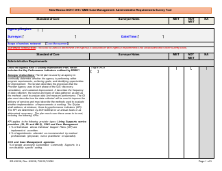 Document preview: New Mexico Doh/Dhi/Qmb Case Management: Administrative Requirements Survey Tool - New Mexico
