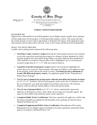 Application for Remandment of Previously Relinquished Access Rights - County of San Diego, California, Page 10