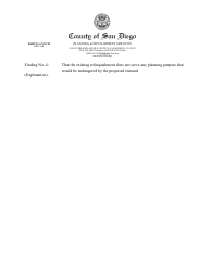Application for Remandment of Previously Relinquished Access Rights - County of San Diego, California, Page 3