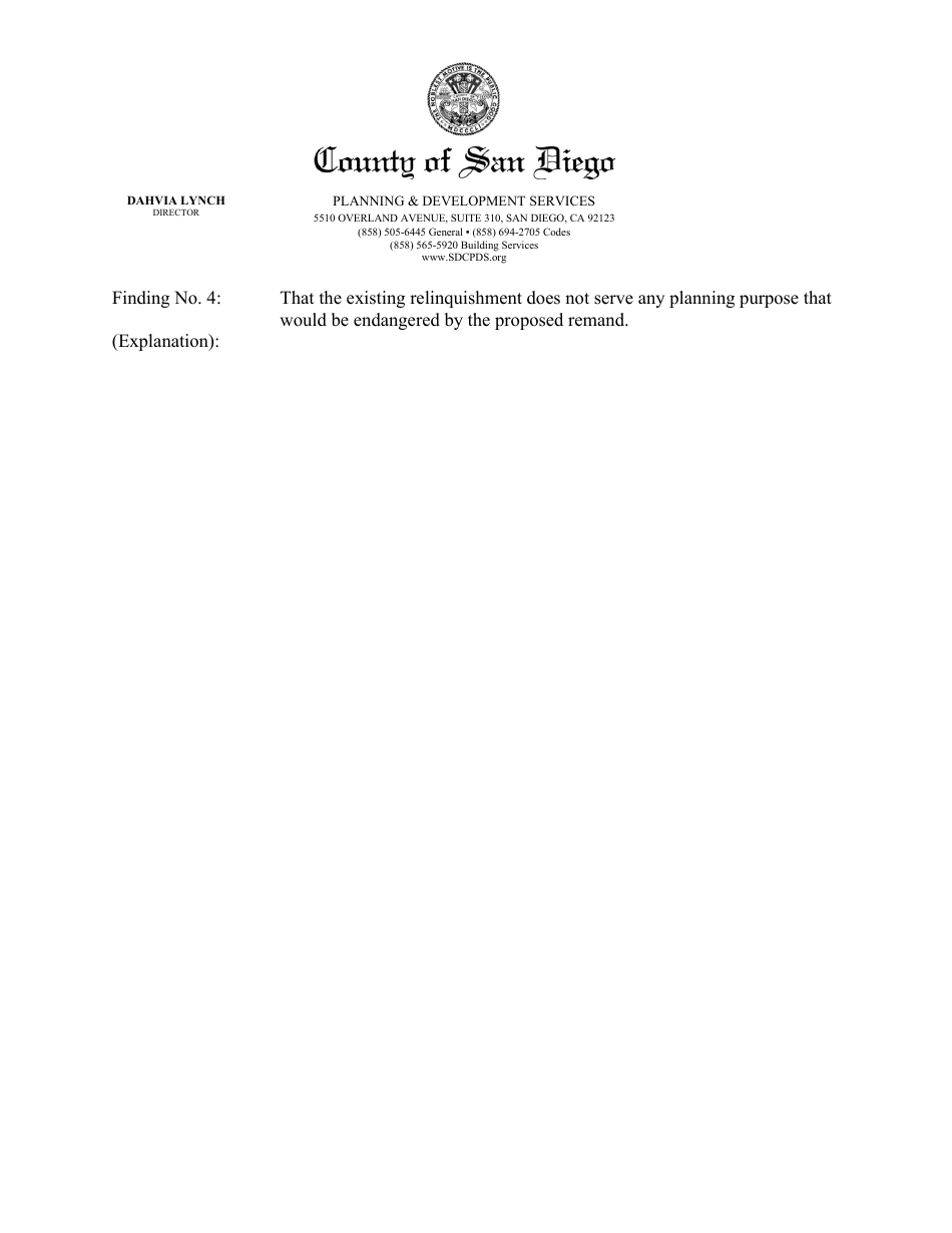 Application for Remandment of Previously Relinquished Access Rights - County of San Diego, California, Page 3