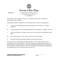 Application for Remandment of Previously Relinquished Access Rights - County of San Diego, California, Page 4