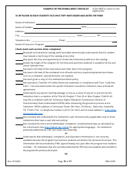 Form RDA2459 Application for Initial Authorization of a Postsecondary Educational Institution - Tennessee, Page 15