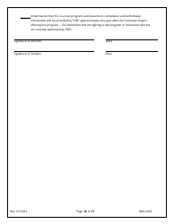Form RDA2459 Application for Initial Authorization of a Postsecondary Educational Institution - Tennessee, Page 16