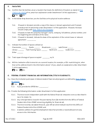 Form RDA2459 Application for Initial Authorization of a Postsecondary Educational Institution - Tennessee, Page 4