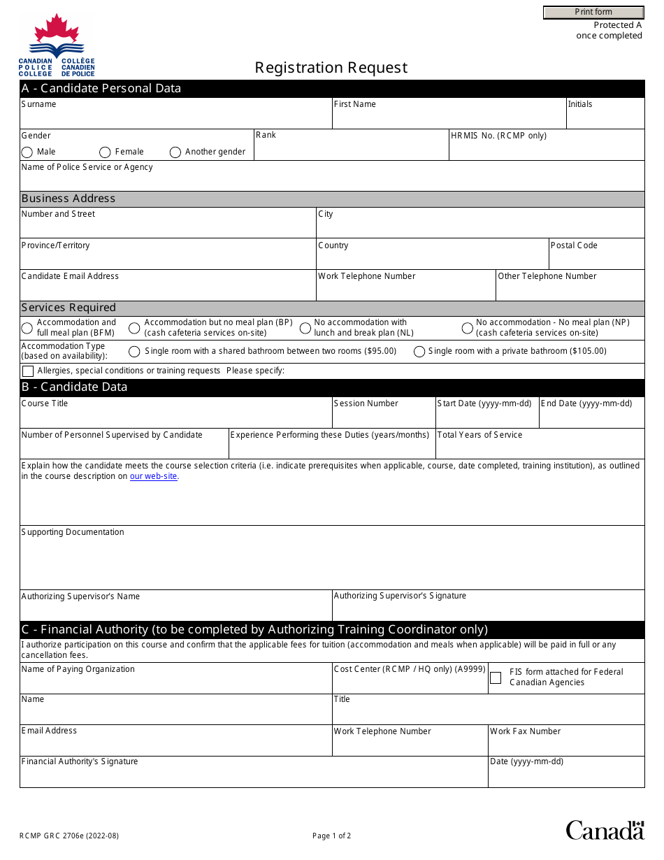 Form Rcmp Grc2706e Fill Out Sign Online And Download Fillable Pdf Canada Templateroller 0342