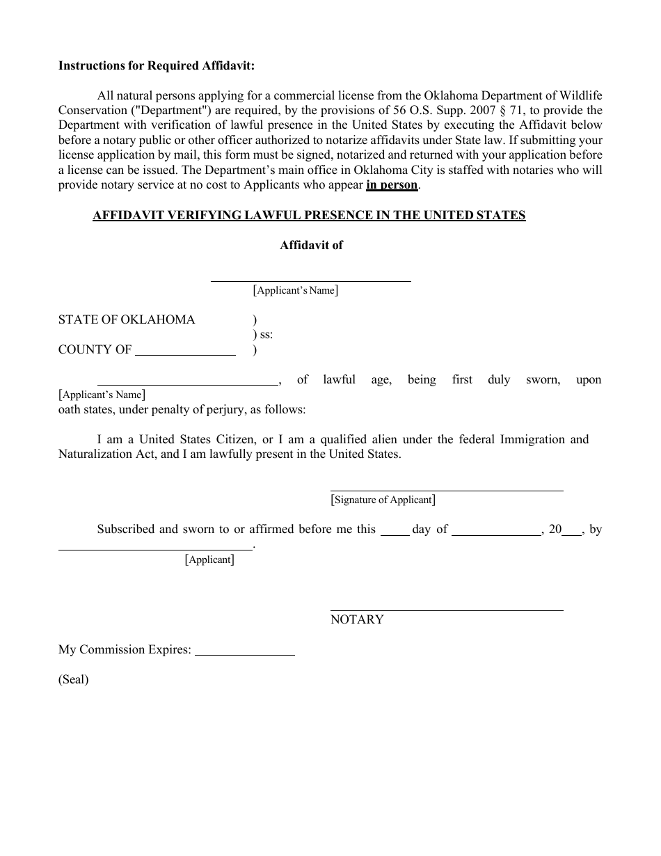 Fishing Guide License Application - Oklahoma, Page 2