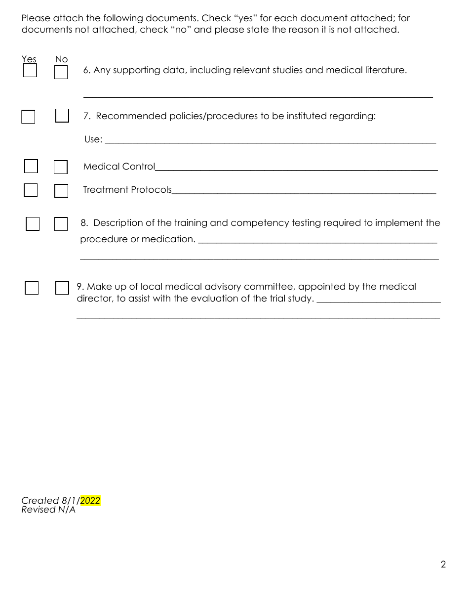 Emergency Order - Monkeypox Vaccine Administraton - Sample Request Template - California, Page 2