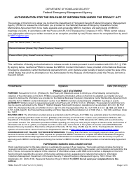 FEMA Form FF-145-FY-21-101 National Business Emergency Operations Center Membership Agreement, Page 3