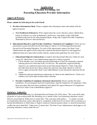 Nebraska Parenting Act Educational Provider Information Sheet - Nebraska