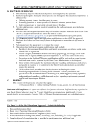 Nebraska Parenting Act Educational Provider Information Sheet - Nebraska, Page 5