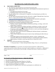 Nebraska Parenting Act Educational Provider Information Sheet - Nebraska, Page 7