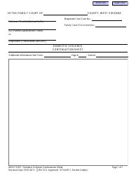 Document preview: Form MDVCONT Domestic Violence Continuation Sheet - West Virginia