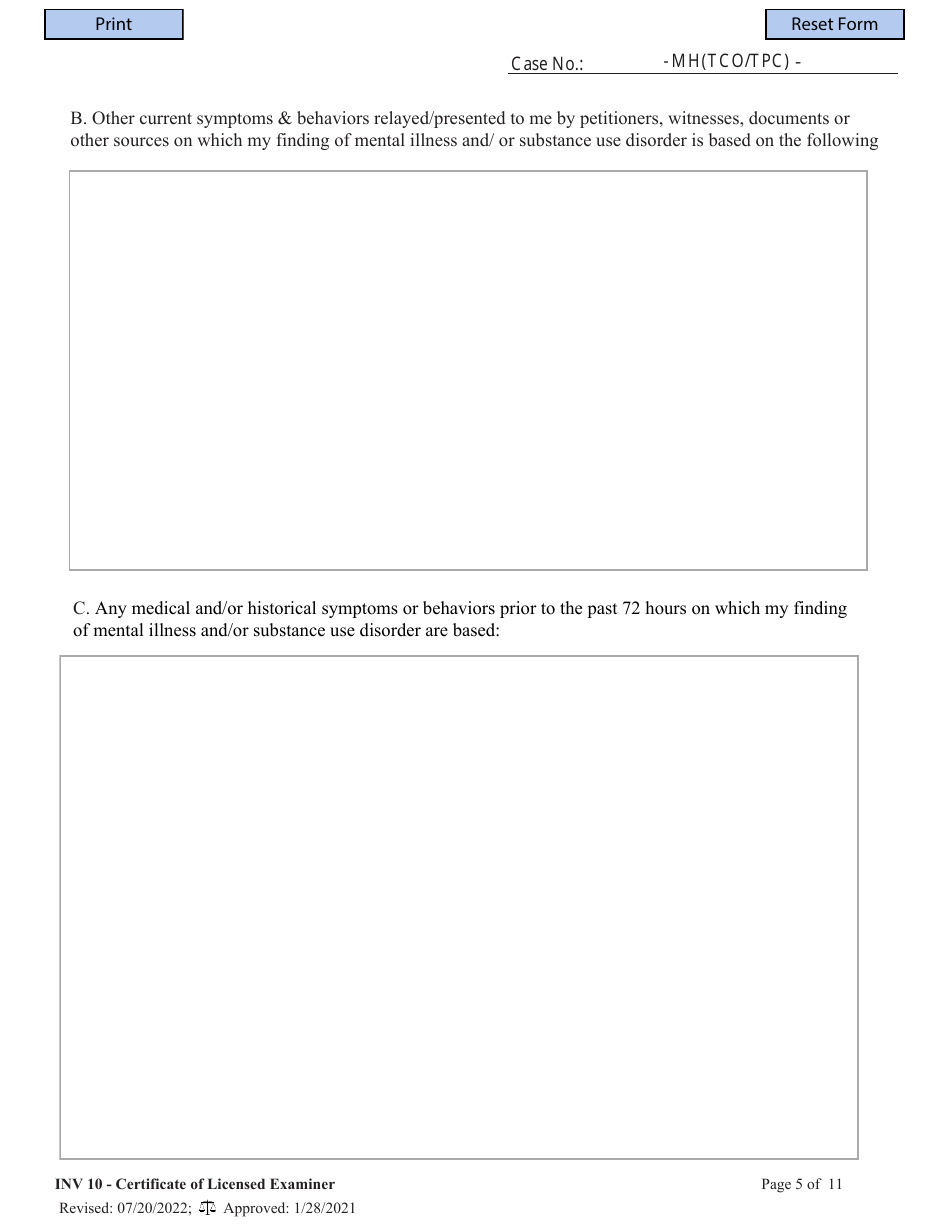 Form INV10 Certificate of Licensed Examiner - West Virginia, Page 5