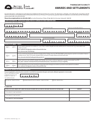 Form HLTH5467 Pharmacare Eligibility Awards and Settlements - British Columbia, Canada