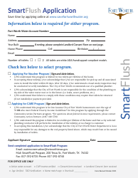 Smartflush Application &amp; Consent Form - City of Fort Worth, Texas, Page 3