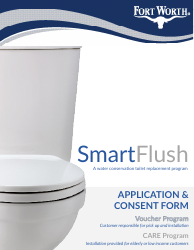 Document preview: Smartflush Application & Consent Form - City of Fort Worth, Texas