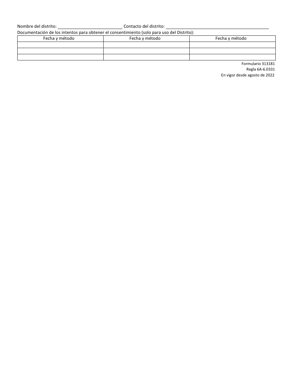 Formulario 313181 Formulario De Consentimiento De Los Padres - Estandares De Logro Academico Alternativo (Ap-Aaas) Y Administracion De La Evaluacion Alternativa Estandarizada a Nivel Estatal - Florida (Spanish), Page 2