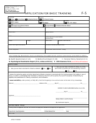Form F-5 Application for Basic Training - Alaska