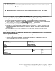 Form AC4 Alternative Certification Annual Progress Report - Special Education Alternative Certification - South Dakota, Page 2