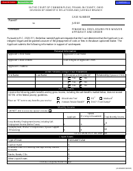 Form E5145/4800 Financial Disclosure/Fee-Waiver Affidavit and Order - Franklin County, Ohio