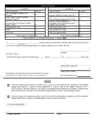 Form E5145/4800 Financial Disclosure/Fee-Waiver Affidavit and Order - Franklin County, Ohio, Page 2