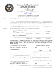 Salesperson Transfer Application - Mississippi, Page 2