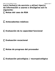 Formulario RSA-1313A-SLP Autorizacion De Divulgacion De Registros De Rsa - Letra Grande - Arizona (Spanish), Page 3