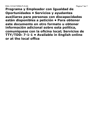Formulario RSA-1313A-SLP Autorizacion De Divulgacion De Registros De Rsa - Letra Grande - Arizona (Spanish), Page 7