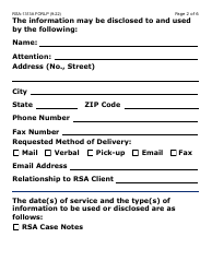 Form RSA-1313A-LP Authorization for Release of Rsa Records - Large Print - Arizona, Page 2