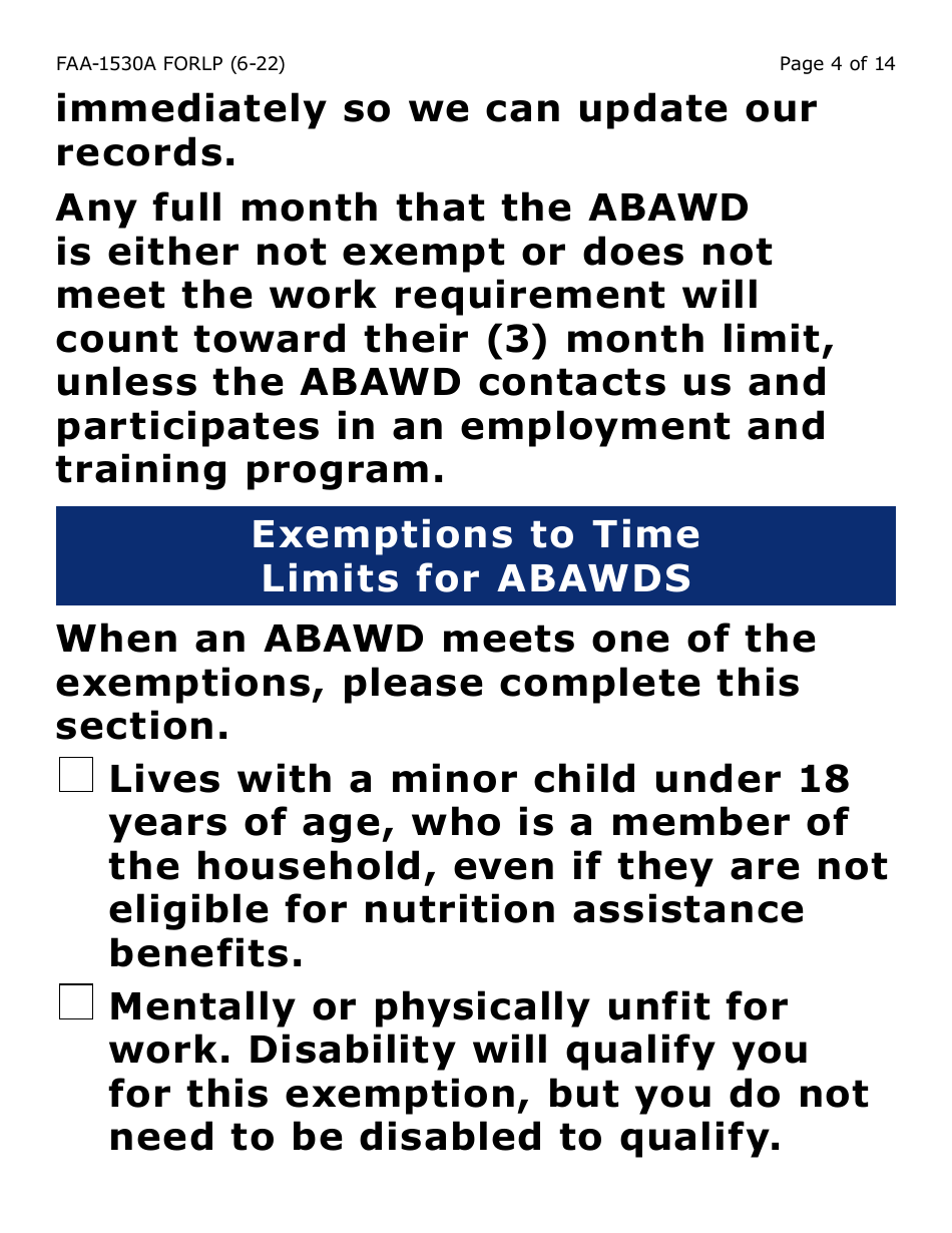 Form FAA-1530A-LP Abawd Participation and Referral Notice - Large Print - Arizona, Page 4