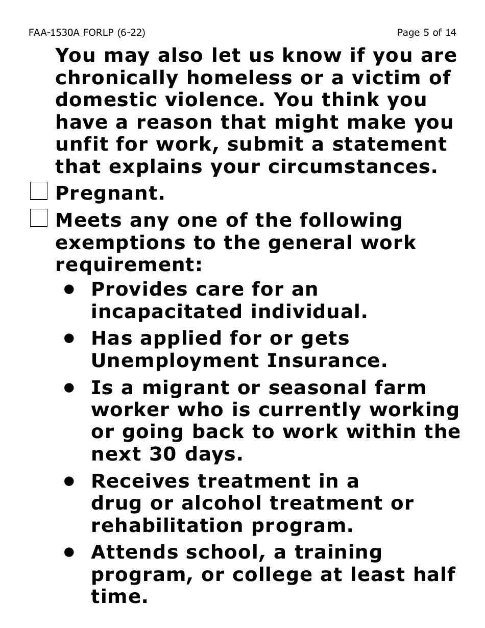 Form FAA-1530A-LP Abawd Participation and Referral Notice - Large Print - Arizona, Page 5