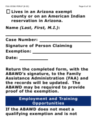 Form FAA-1530A-LP Abawd Participation and Referral Notice - Large Print - Arizona, Page 6