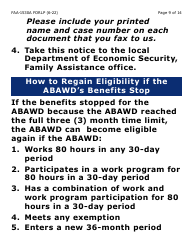 Form FAA-1530A-LP Abawd Participation and Referral Notice - Large Print - Arizona, Page 9