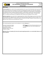 Document preview: Form TC90-128 Civil Engineering Technology Scholarship Application - Kentucky