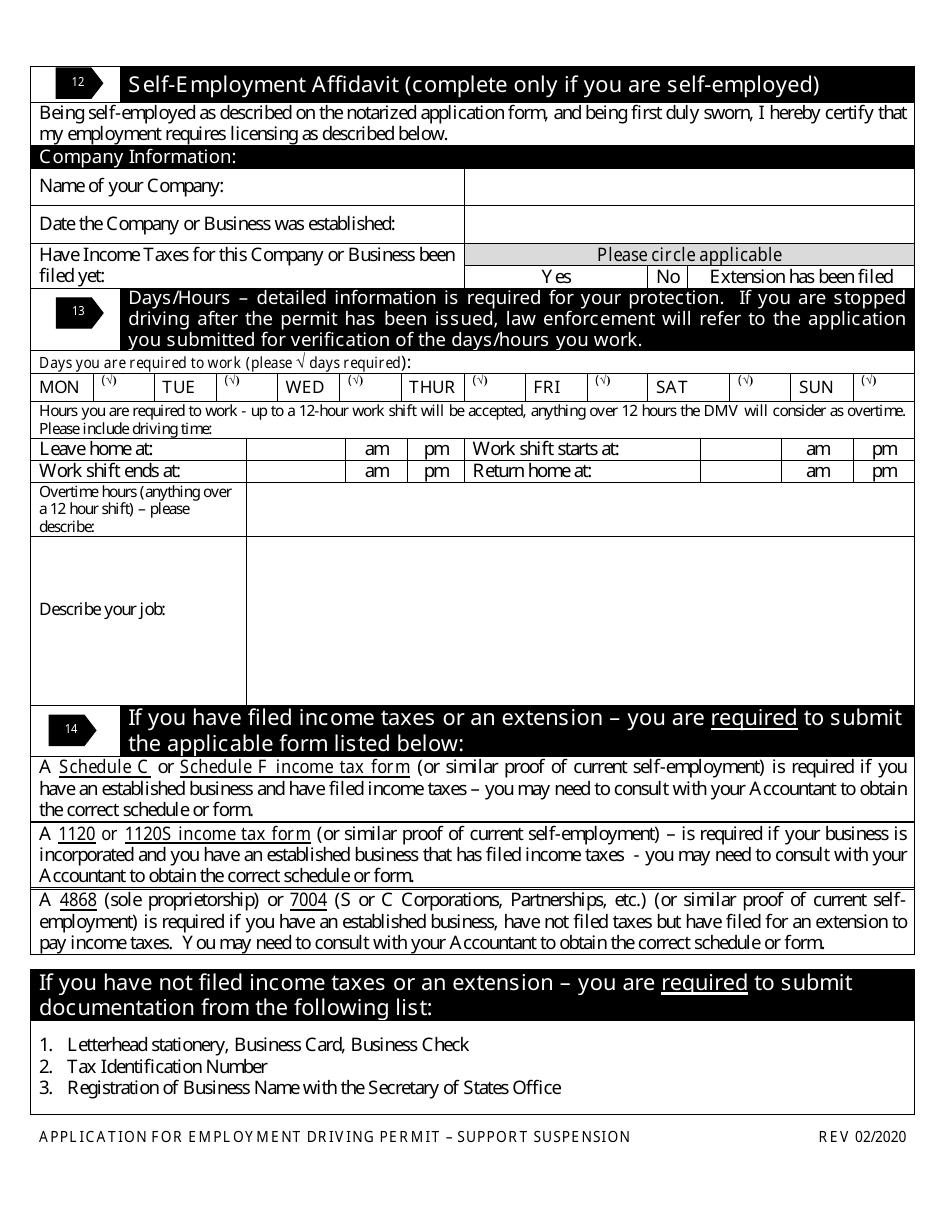 Nebraska Application for Nebraska Employment Driving Permit - Support ...