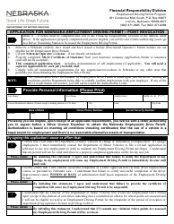 Application for Nebraska Employment Driving Permit - Point Revocation - Nebraska, Page 4