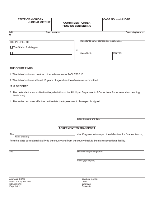 Form CC520  Printable Pdf
