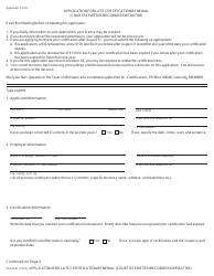 Document preview: Form SCAO16 Application for Late Certification Renewal (Court Reporter/Recorder/Operator) - Michigan