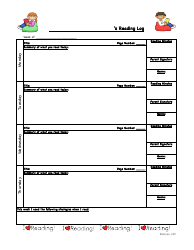 Document preview: 5th Grade Reading Log Template