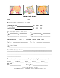 &quot;Infant Daily Report Template&quot;