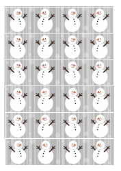 Document preview: Snowman Christmas Paper Chain Template