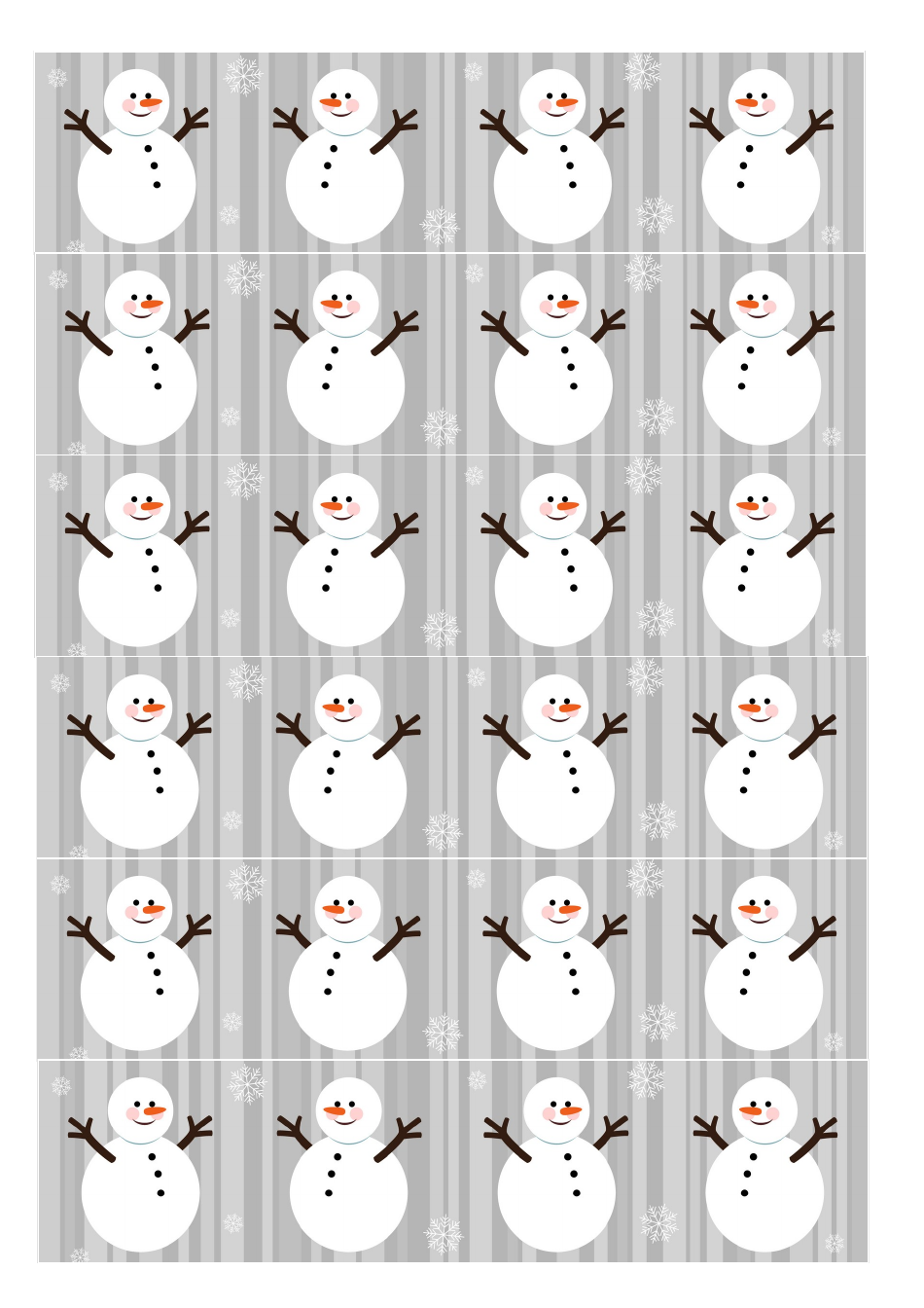 Snowman Christmas Paper Chain Template Download Printable PDF 