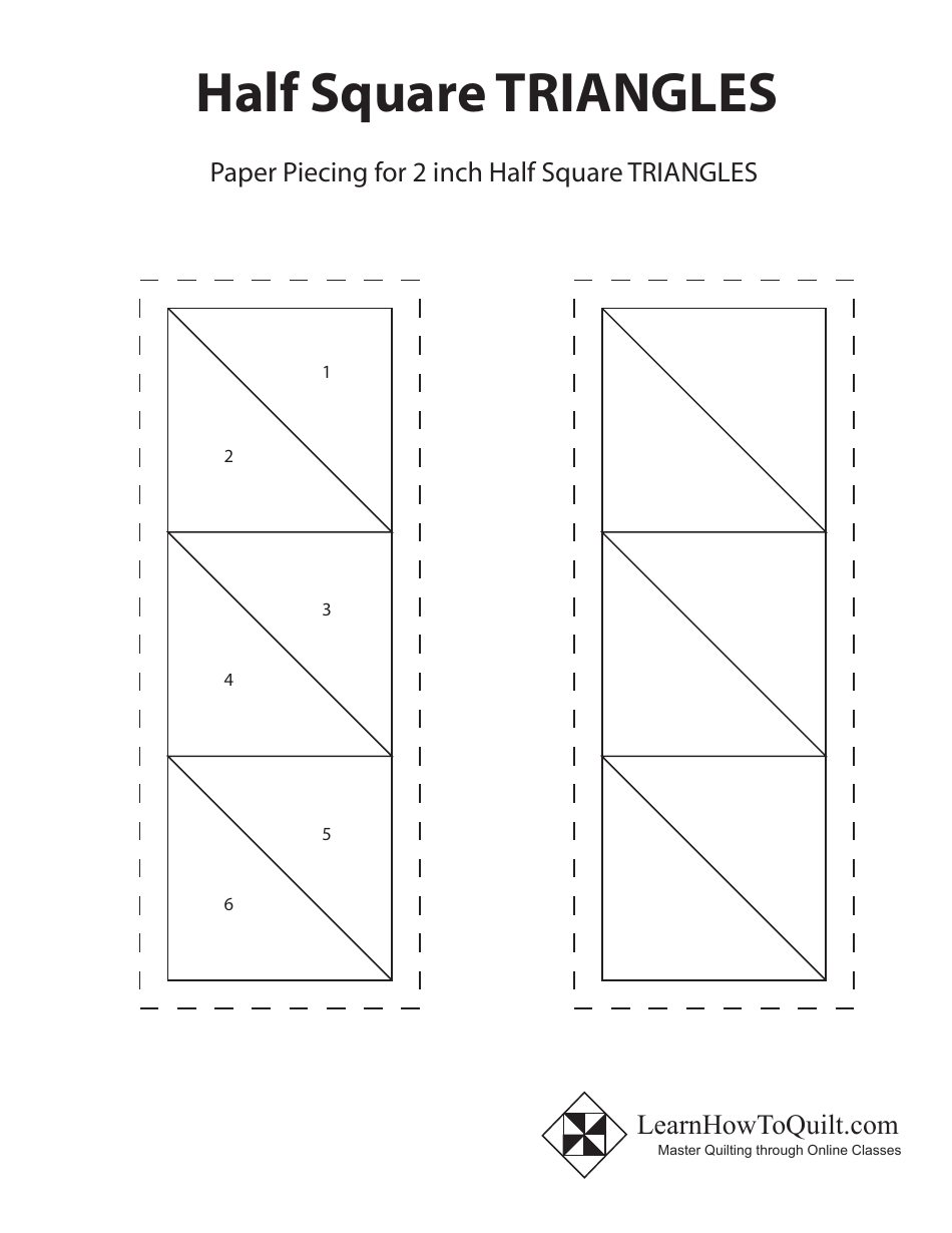 A preview image of Half Square Triangle Paper, a useful tool for quilting projects.